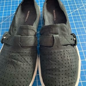 Merrell Womens Around Town City Slip On Air Black Nubuck Sneaker Sz 9.5 Walking